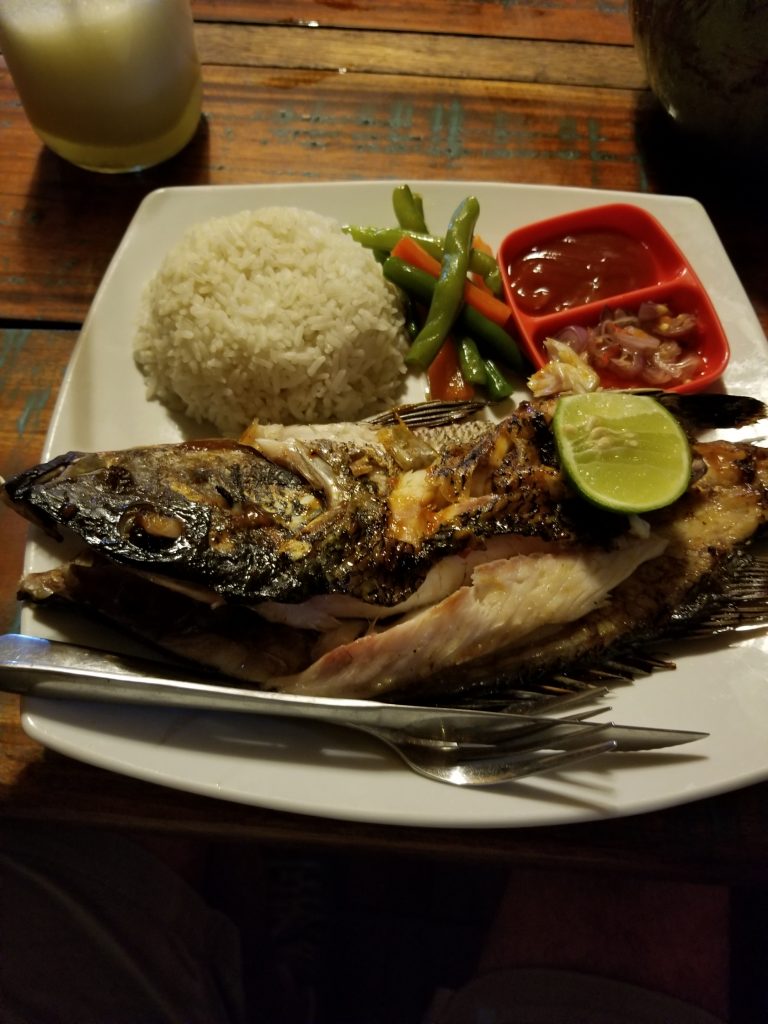 Whole fish Indonesian style Bali Indonesia