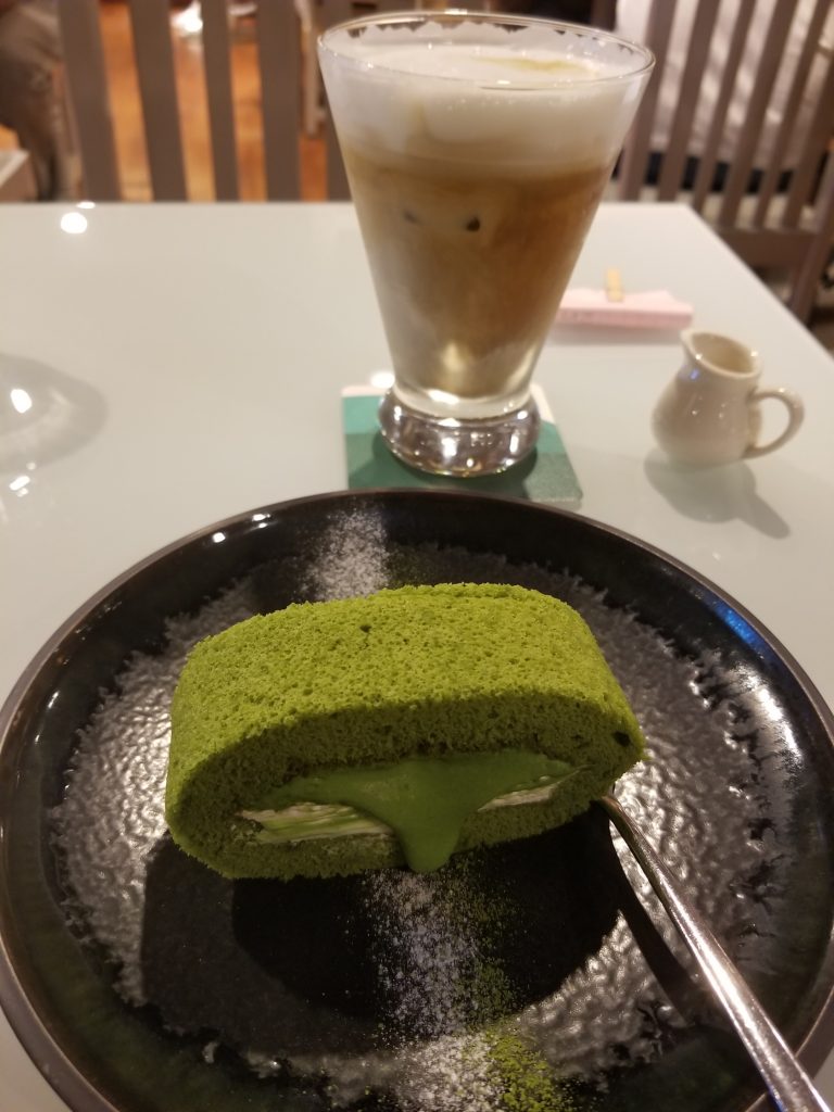 Macha green tea roll Taipei, Taiwan